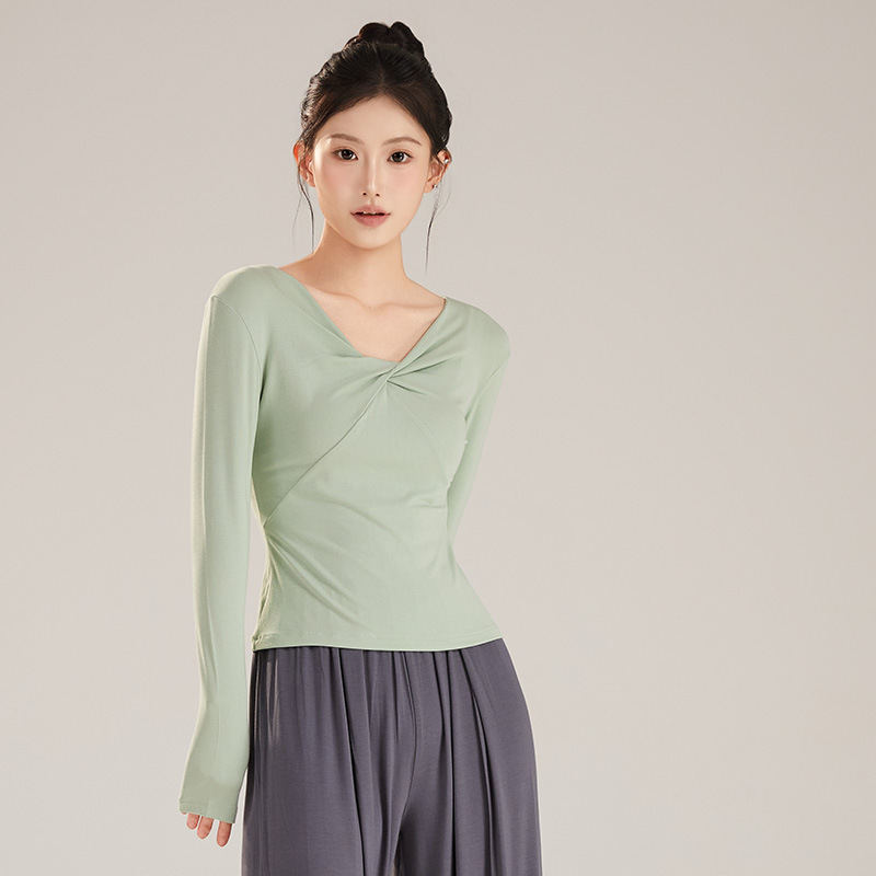 Top pentru dans modern femei, material din amestec de bumbac cu căptușeală din viscoză, potrivit pentru balet și dans clasic