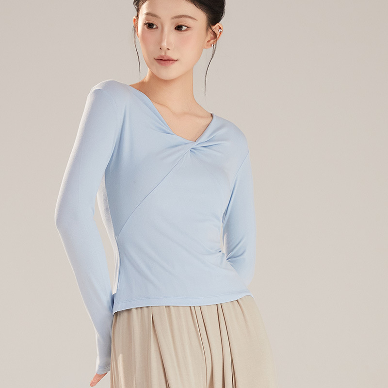 Top pentru dans modern femei, material din amestec de bumbac cu căptușeală din viscoză, potrivit pentru balet și dans clasic