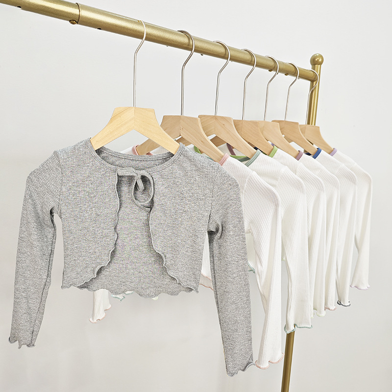 Jachetă de dans pentru copii, primăvară-toamnă – mâneci lungi, material din bumbac, tratament moale, pentru antrenamentul de balet al fetelor