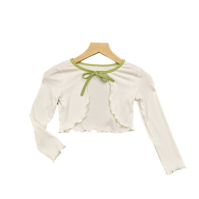 Jachetă de dans pentru copii, primăvară-toamnă – mâneci lungi, material din bumbac, tratament moale, pentru antrenamentul de balet al fetelor