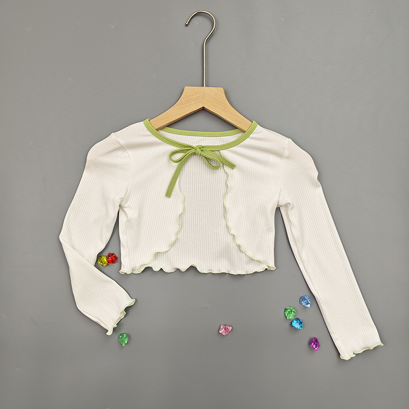 Jachetă de dans pentru copii, primăvară-toamnă – mâneci lungi, material din bumbac, tratament moale, pentru antrenamentul de balet al fetelor