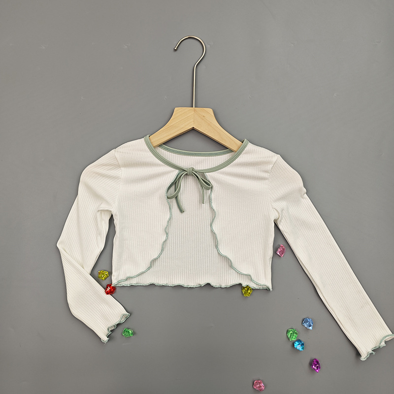 Jachetă de dans pentru copii, primăvară-toamnă – mâneci lungi, material din bumbac, tratament moale, pentru antrenamentul de balet al fetelor