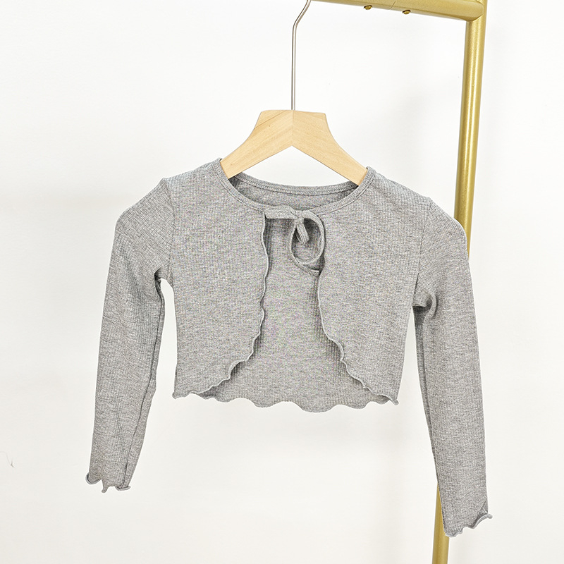 Jachetă de dans pentru copii, primăvară-toamnă – mâneci lungi, material din bumbac, tratament moale, pentru antrenamentul de balet al fetelor