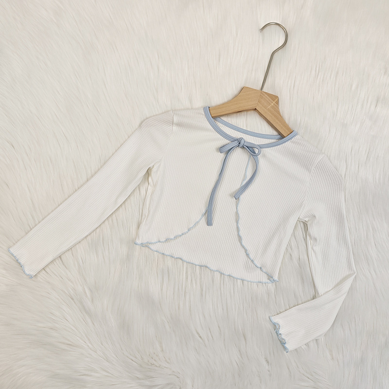 Jachetă de dans pentru copii, primăvară-toamnă – mâneci lungi, material din bumbac, tratament moale, pentru antrenamentul de balet al fetelor