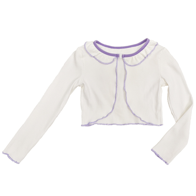 Jachetă de dans pentru copii, primăvară-toamnă – mâneci lungi, material din bumbac, tratament moale, pentru antrenamentul de balet al fetelor