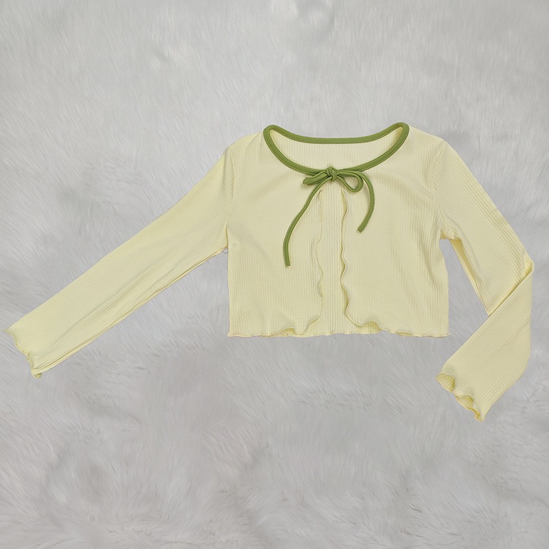 Jachetă de dans pentru copii, primăvară-toamnă – mâneci lungi, material din bumbac, tratament moale, pentru antrenamentul de balet al fetelor