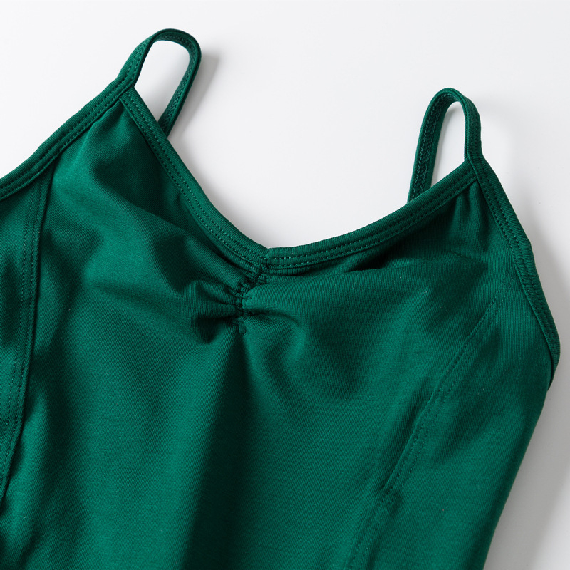 Rochie de dans din bumbac pentru copii, vară, pentru antrenament, cu cordon la spate, 93,5% bumbac, pentru 3–8 ani