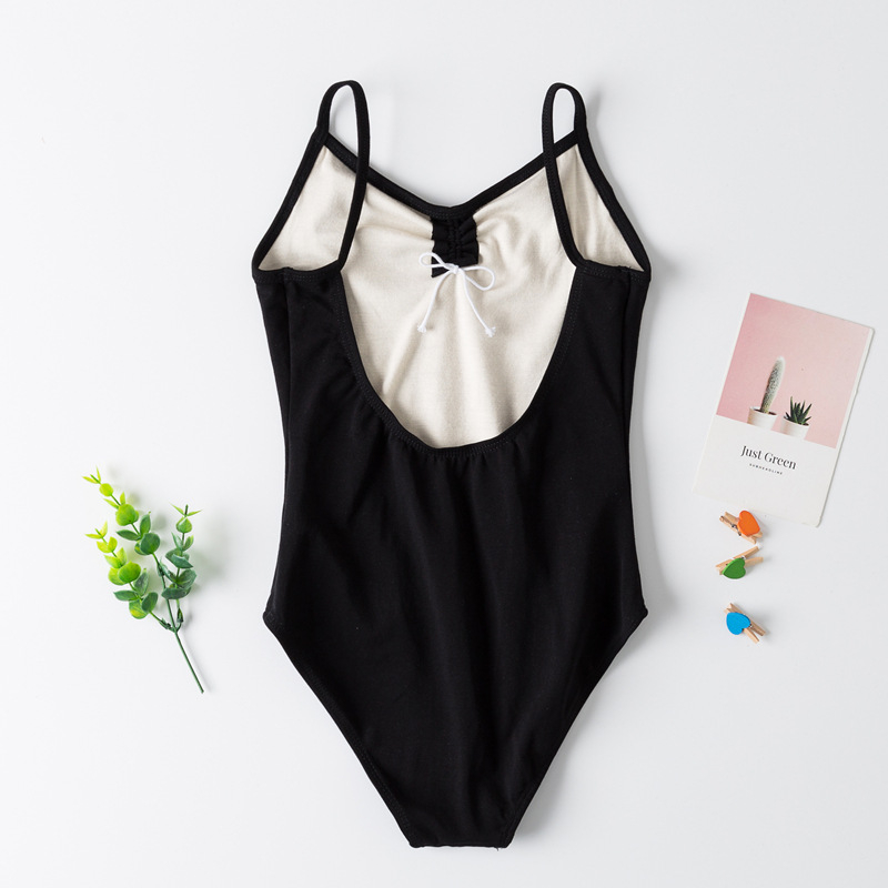 Rochie de dans din bumbac pentru copii, vară, pentru antrenament, cu cordon la spate, 93,5% bumbac, pentru 3–8 ani