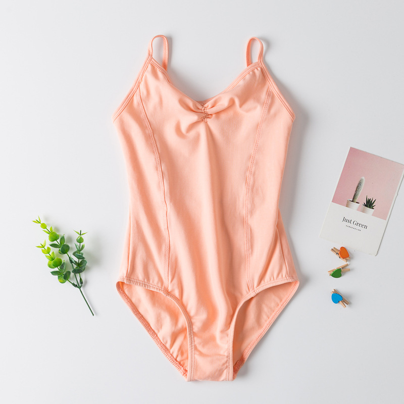 Rochie de dans din bumbac pentru copii, vară, pentru antrenament, cu cordon la spate, 93,5% bumbac, pentru 3–8 ani