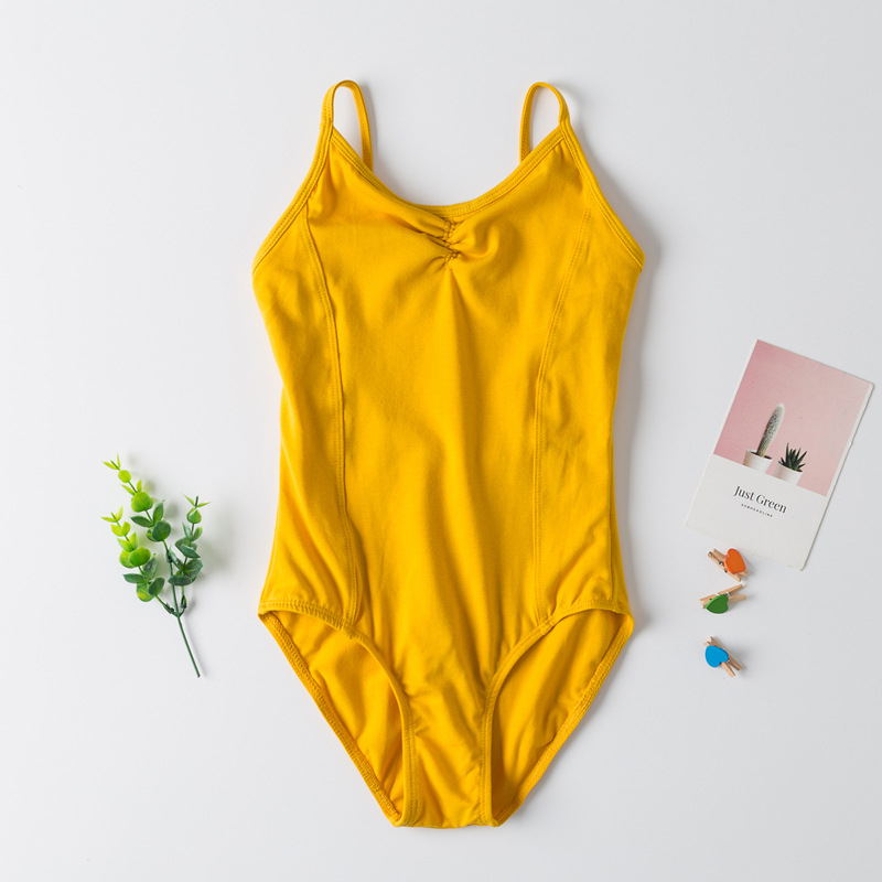 Rochie de dans din bumbac pentru copii, vară, pentru antrenament, cu cordon la spate, 93,5% bumbac, pentru 3–8 ani