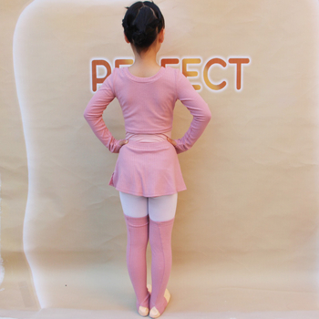 Jachetă de dans pentru copii, pentru fete, mâneci lungi, stil prințesă, 90% bumbac, pentru antrenamente de balet