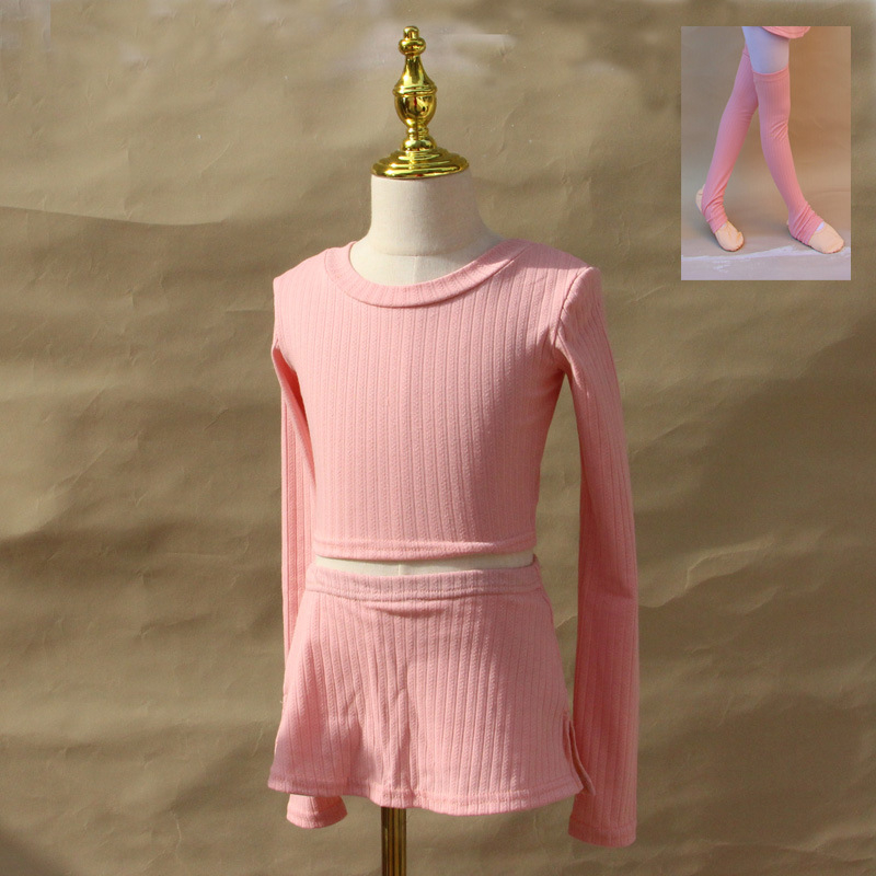 Jachetă de dans pentru copii, pentru fete, mâneci lungi, stil prințesă, 90% bumbac, pentru antrenamente de balet