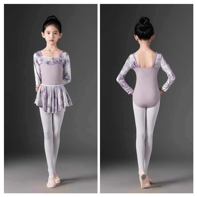 Îmbrăcăminte de dans pentru copii, cu mâneci lungi, pentru reprezentații (Material principal: Modal 30%; Sezon: Toamnă 2024; Stil: Modern minimalist; Nivel de securitate: Categoria B)