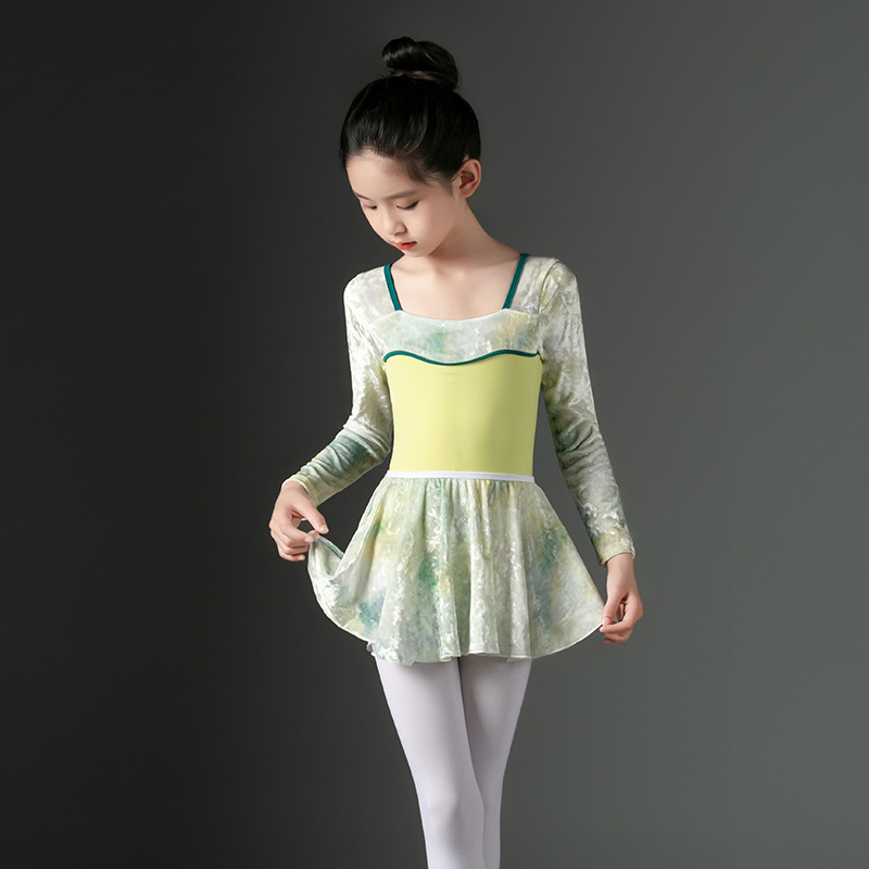 Îmbrăcăminte de dans pentru copii, cu mâneci lungi, pentru reprezentații (Material principal: Modal 30%; Sezon: Toamnă 2024; Stil: Modern minimalist; Nivel de securitate: Categoria B)