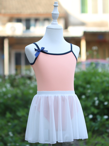 Detské tanečné oblečenie pre dievčatá: body s ramienkami a tutu sukňou, nylon 95%, mäkké spracovanie, korejský štýl, vek 3-8 rokov