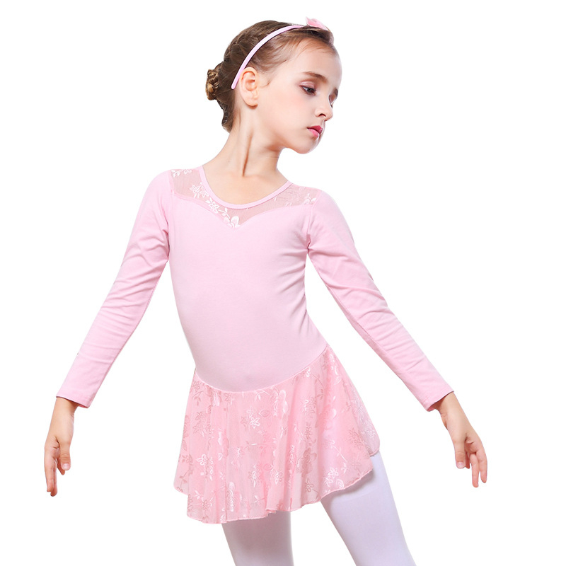 Costum de balet pentru copii, unic pentru vară, din bumbac 93,5%, vârsta 3-8 ani