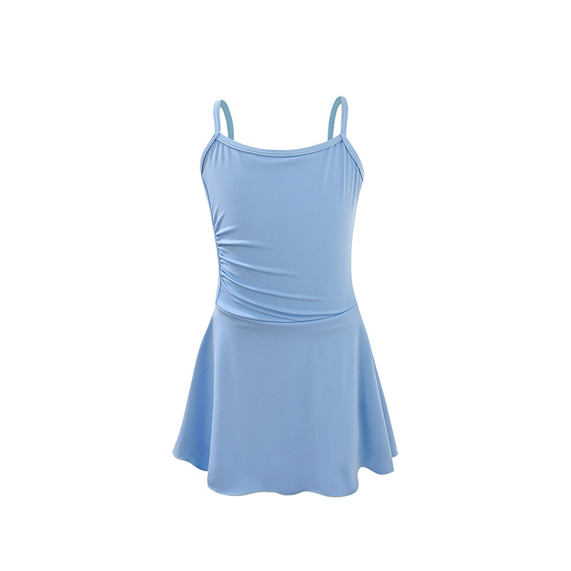 Begeya Fustă balet cu bretele pentru fete – plisată, nylon/spandex 75/25, vârsta 3–8 ani, stil prințesă