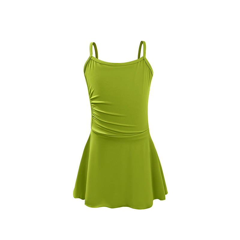 Begeya Fustă balet cu bretele pentru fete – plisată, nylon/spandex 75/25, vârsta 3–8 ani, stil prințesă