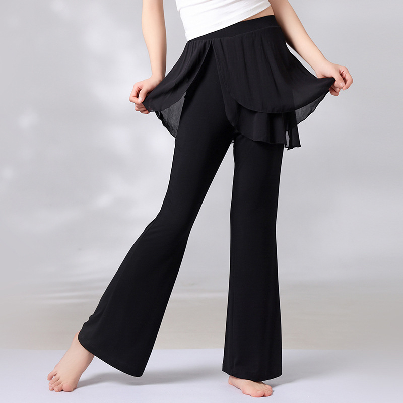 Дамски панталони за модерни танци – прав силует с микро-форма, Modal плат 95% (подплата 95%), за всички сезони, сценично облекло за балет и латински танци