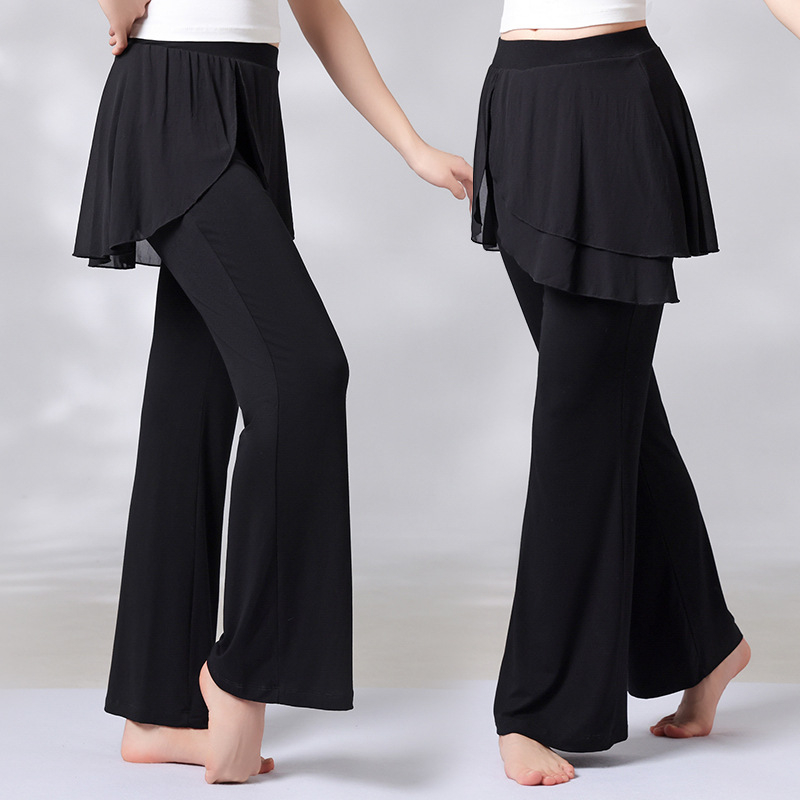 Дамски панталони за модерни танци – прав силует с микро-форма, Modal плат 95% (подплата 95%), за всички сезони, сценично облекло за балет и латински танци