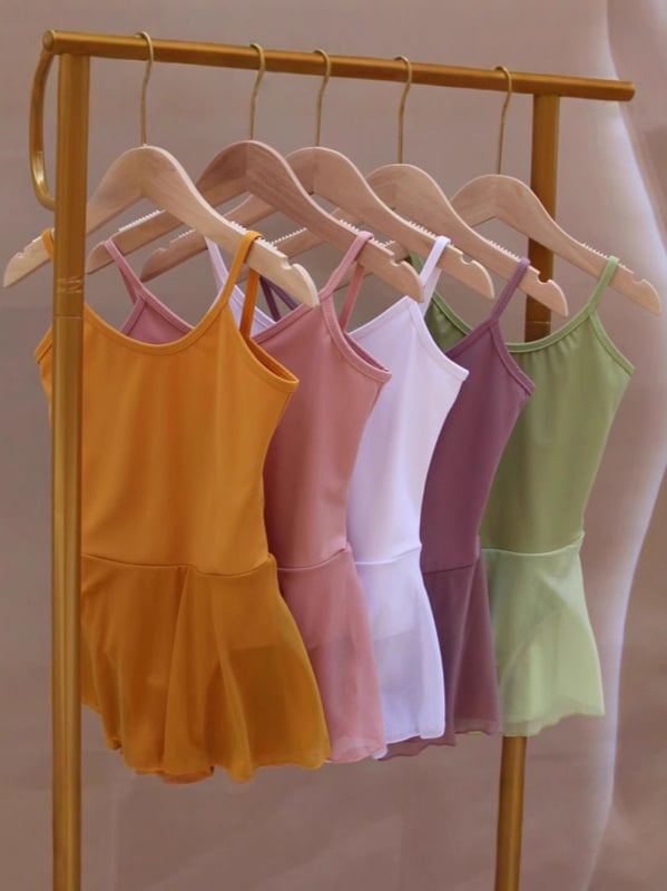 Lányoknak szóló tornabemutató/bodi, nyári változat, nejlon anyag, lágy felület, Koreai stílus, 3–8 éveseknek