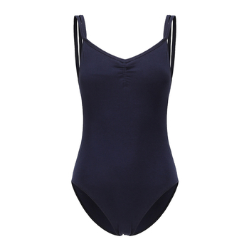 Pamutból készült dupla pántos egyrészes táncruha Spandex béléssel