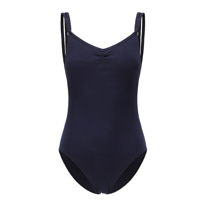 Pamutból készült dupla pántos egyrészes táncruha Spandex béléssel