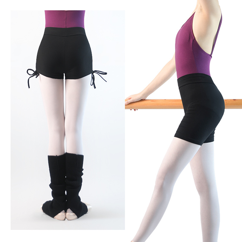 Șorturi de dans pentru antrenament, material din bumbac 95%, căptușeală din bumbac 95%, potrivite pentru dans modern, balet și dans popular