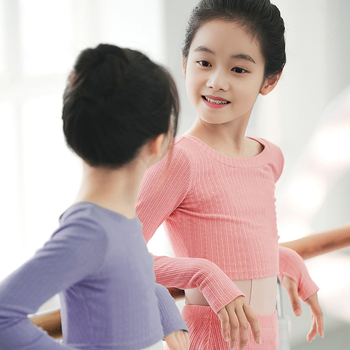 Top de antrenament balet pentru fete, stil chinezesc, bumbac-viscoză 10–20%, toamnă 2024