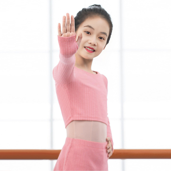 Top de antrenament balet pentru fete, stil chinezesc, bumbac-viscoză 10–20%, toamnă 2024