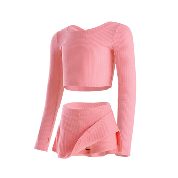 Top de antrenament balet pentru fete, stil chinezesc, bumbac-viscoză 10–20%, toamnă 2024