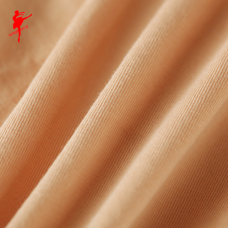 Дамски памучен балетен комбинизон с вградени долнища против оголване — балетна практика, високо изрязване