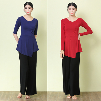 Modern táncruha széles lábú nadrággal, modál anyag (90% modál) és modál bélés (90%), nőknek, nyár–tavasz–ősz számára