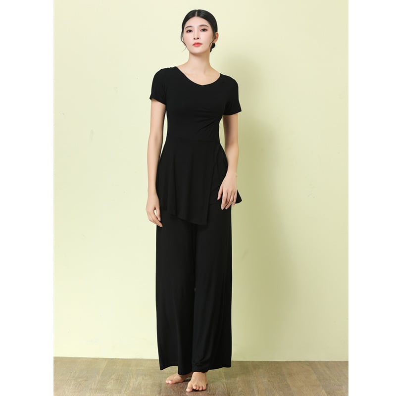 Modern táncruha széles lábú nadrággal, modál anyag (90% modál) és modál bélés (90%), nőknek, nyár–tavasz–ősz számára