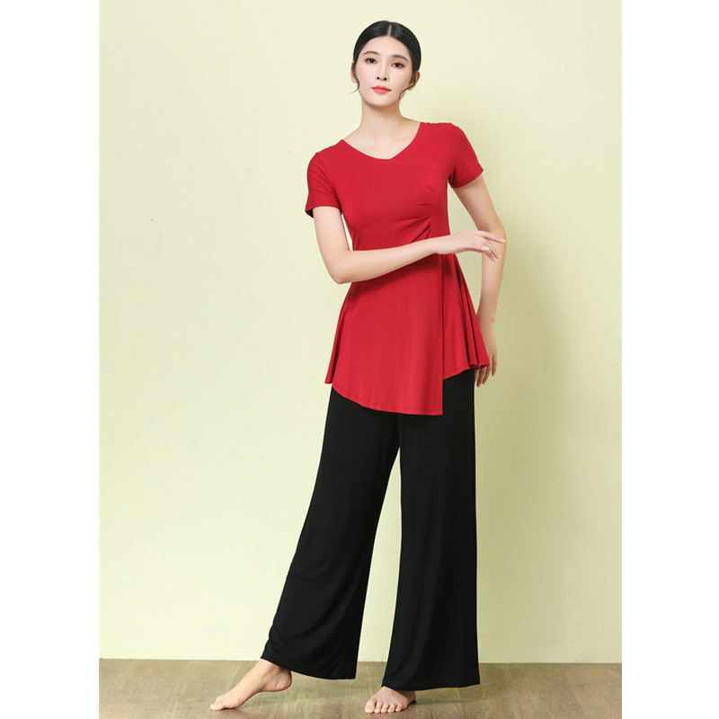 Modern táncruha széles lábú nadrággal, modál anyag (90% modál) és modál bélés (90%), nőknek, nyár–tavasz–ősz számára