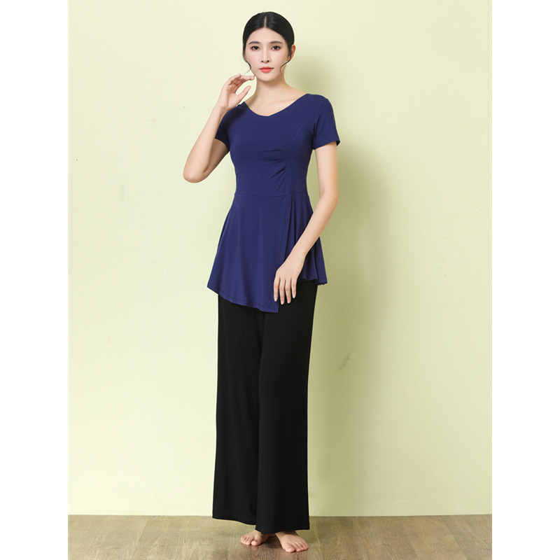 Modern táncruha széles lábú nadrággal, modál anyag (90% modál) és modál bélés (90%), nőknek, nyár–tavasz–ősz számára