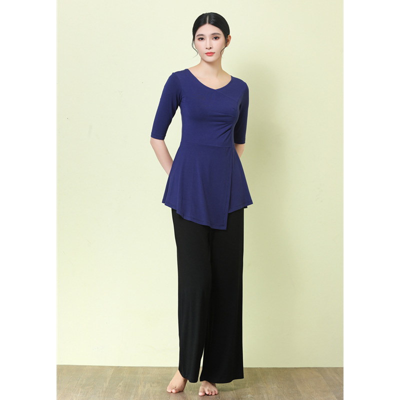 Modern táncruha széles lábú nadrággal, modál anyag (90% modál) és modál bélés (90%), nőknek, nyár–tavasz–ősz számára