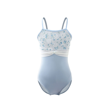 Detské baletné šaty jedného kusu, nylon/spandex 75/25, plisované a mäkká sieťovinová látka, pre deti 3–8 rokov, leto