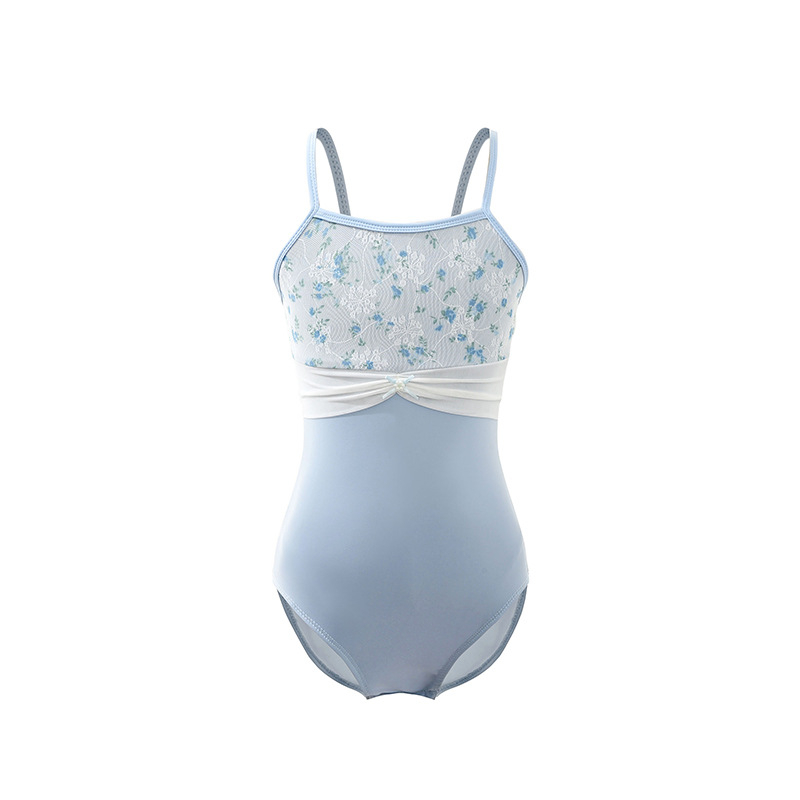 Detské baletné šaty jedného kusu, nylon/spandex 75/25, plisované a mäkká sieťovinová látka, pre deti 3–8 rokov, leto