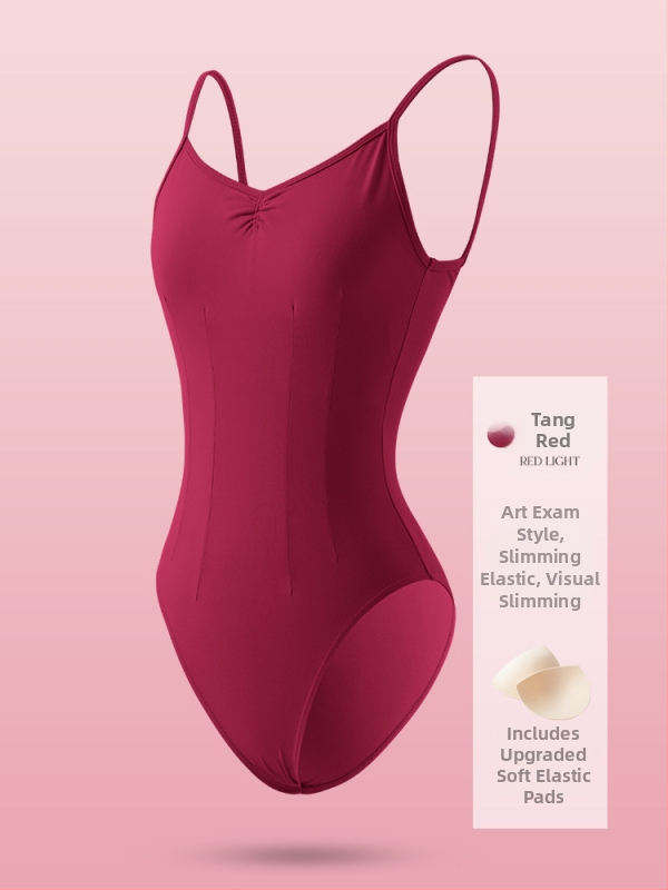 Felnőtt nőknek készült balett vállpántos body – 87% nylon / 13% spandex, minden évszakban viselhető táncruha