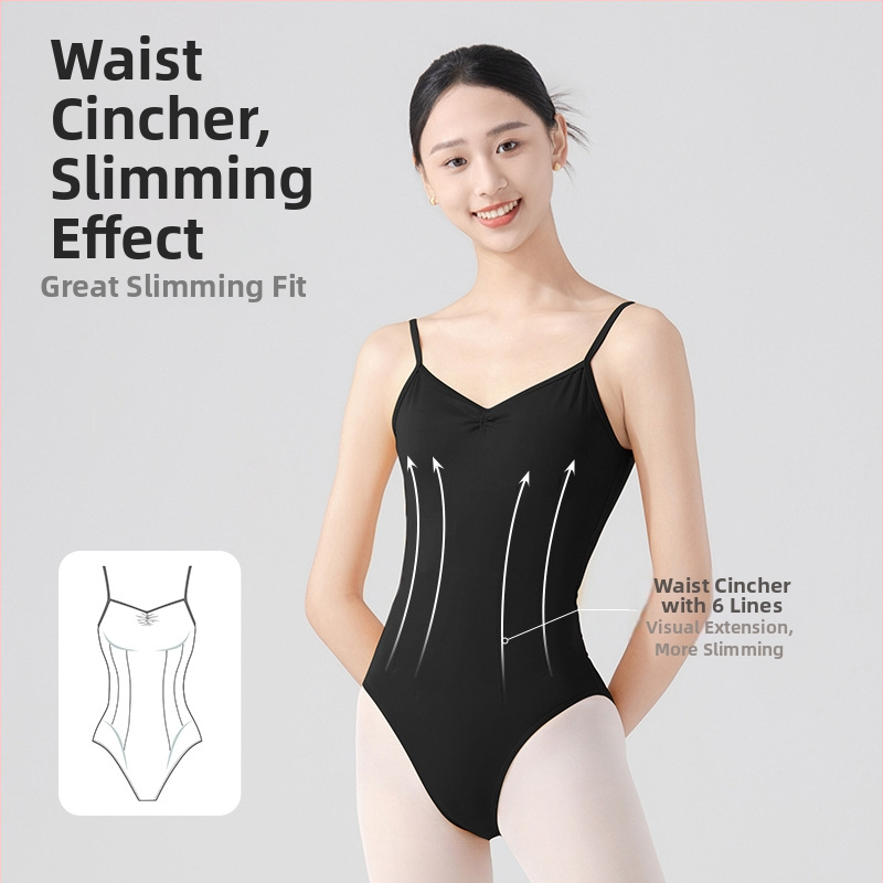 Felnőtt nőknek készült balett vállpántos body – 87% nylon / 13% spandex, minden évszakban viselhető táncruha