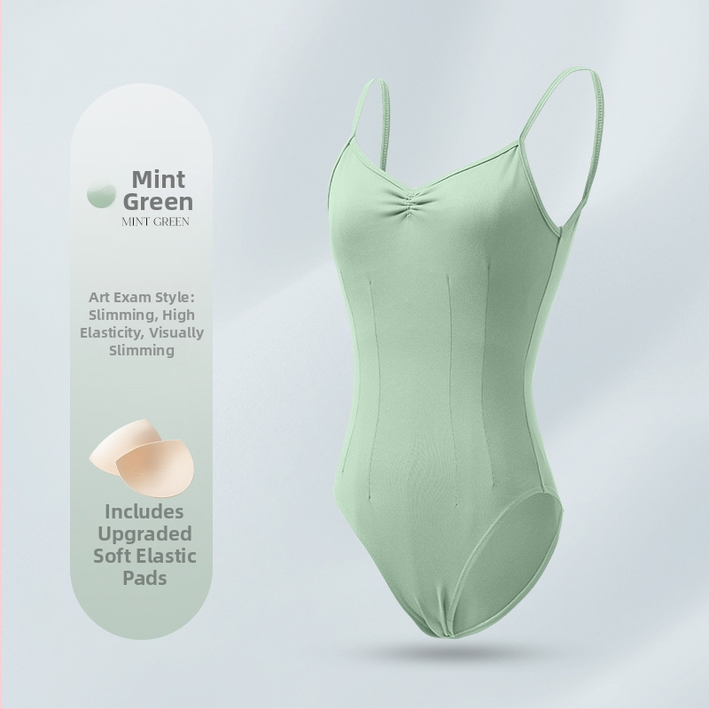 Felnőtt nőknek készült balett vállpántos body – 87% nylon / 13% spandex, minden évszakban viselhető táncruha