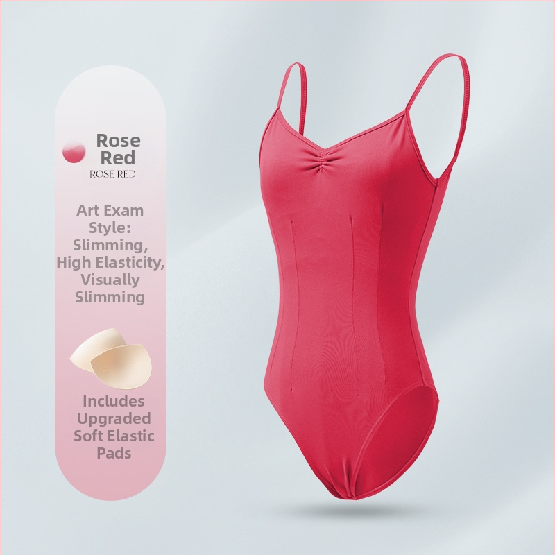 Felnőtt nőknek készült balett vállpántos body – 87% nylon / 13% spandex, minden évszakban viselhető táncruha