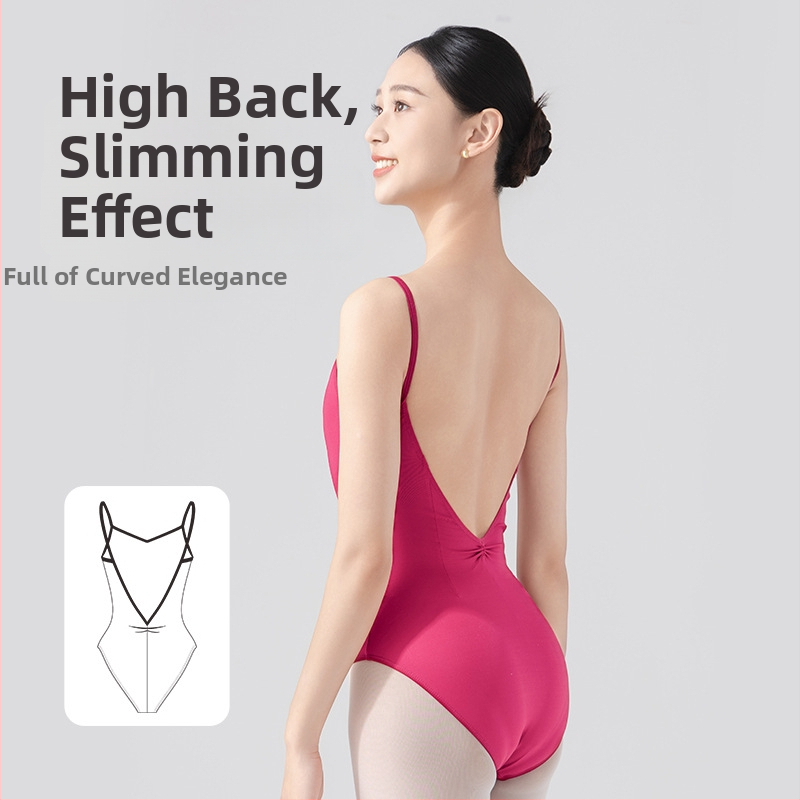 Felnőtt nőknek készült balett vállpántos body – 87% nylon / 13% spandex, minden évszakban viselhető táncruha