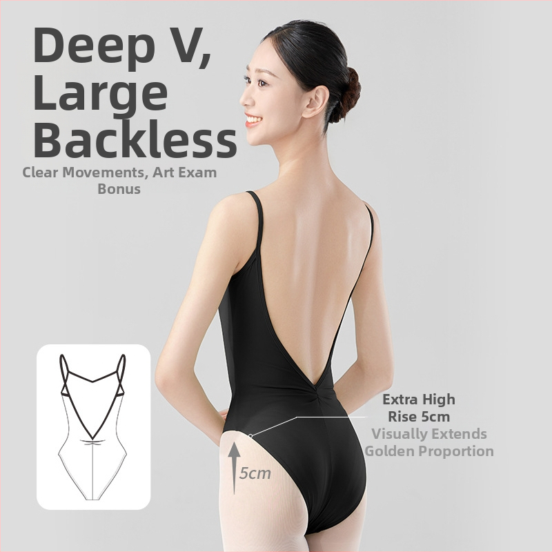 Felnőtt nőknek készült balett vállpántos body – 87% nylon / 13% spandex, minden évszakban viselhető táncruha