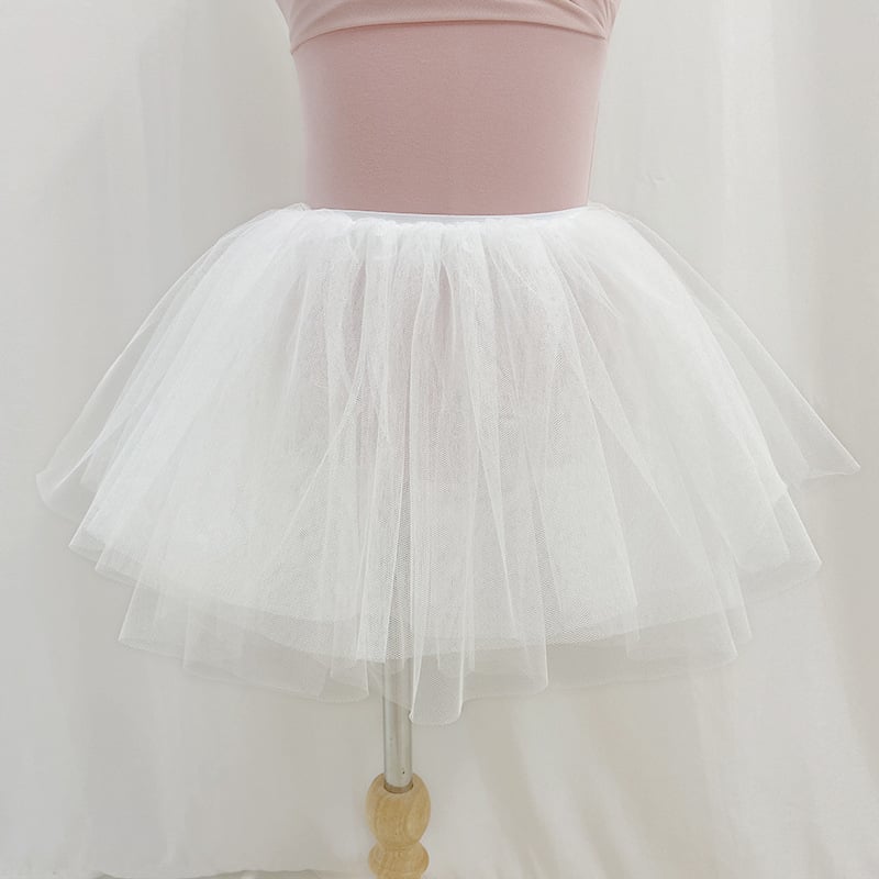 Kislányok részére félhosszú balett tutu, négy rétegű tüll, nylon anyagból, gyakorló balettruha, 3–8 évesek