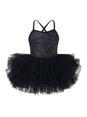 Leotard balet pentru fetițe cu tutu și bretele, material milk silk 70%, pentru vârsta 3–8 ani, stil balet, toamnă 2025