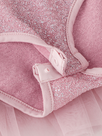 Leotard balet pentru fetițe cu tutu și bretele, material milk silk 70%, pentru vârsta 3–8 ani, stil balet, toamnă 2025