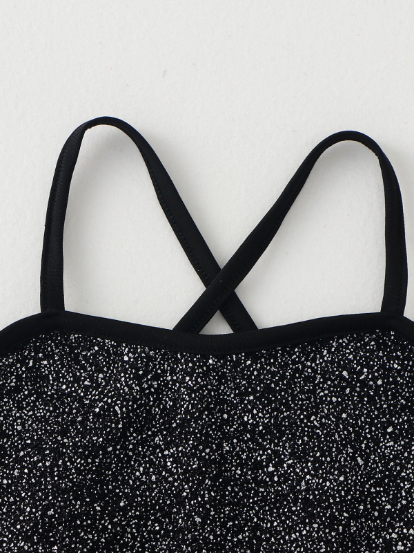 Leotard balet pentru fetițe cu tutu și bretele, material milk silk 70%, pentru vârsta 3–8 ani, stil balet, toamnă 2025