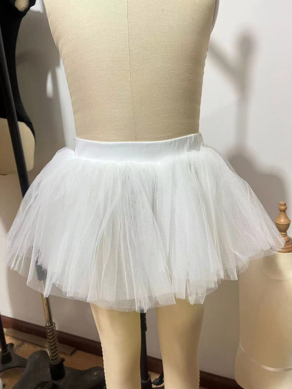 Négy rétegű tüll balett szoknya táncra, hercegnő stílus, 95% spandex, 3-8 éves gyerekeknek.
